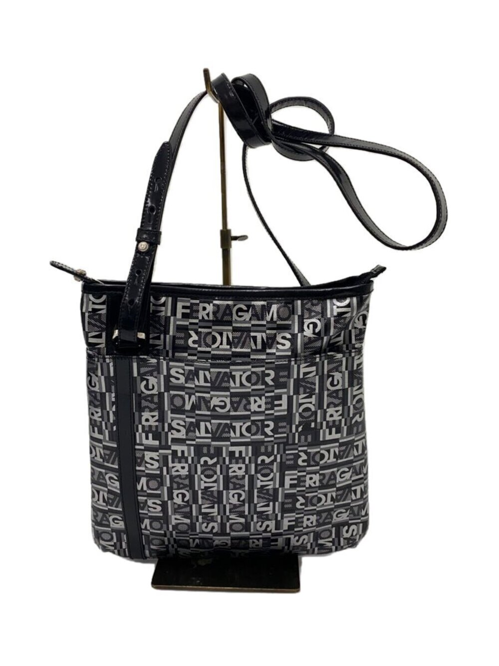 Salvatore Ferragamo Shoulder Bag Gray All over